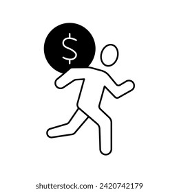 debt icons  symbol vector elements for infographic web