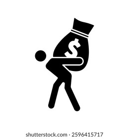 debt icons  symbol vector elements for infographic web