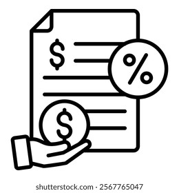 Debt Instrument Icon Element For Design