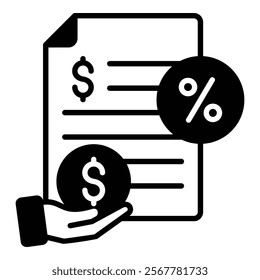 Debt Instrument Icon Element For Design
