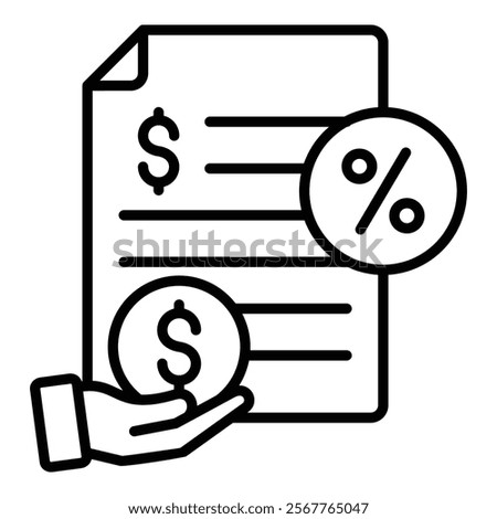 Debt Instrument Icon Element For Design