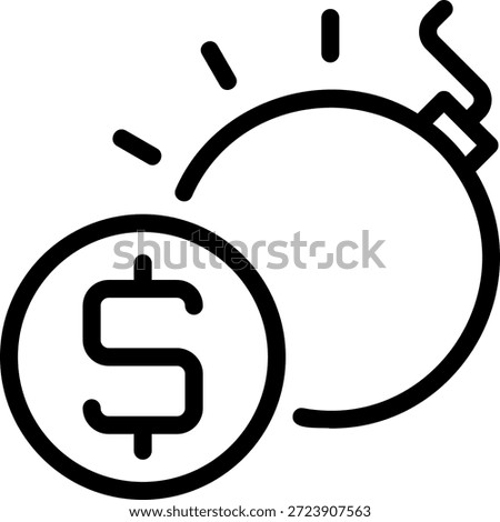 debt line icon illustration vector