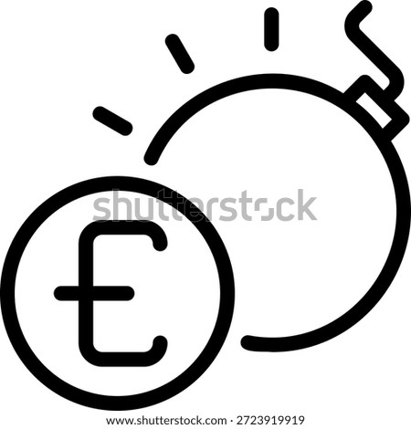 debt line icon illustration vector