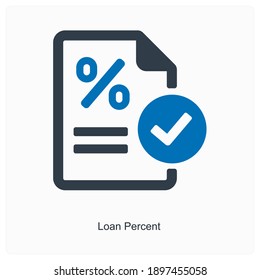 Debt or loan icon concept