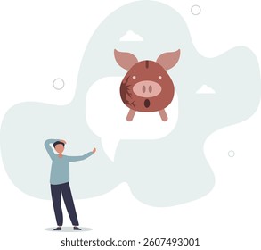 Debt and loan problem, financial mistake, poverty or bankruptcy concept.flat character life .