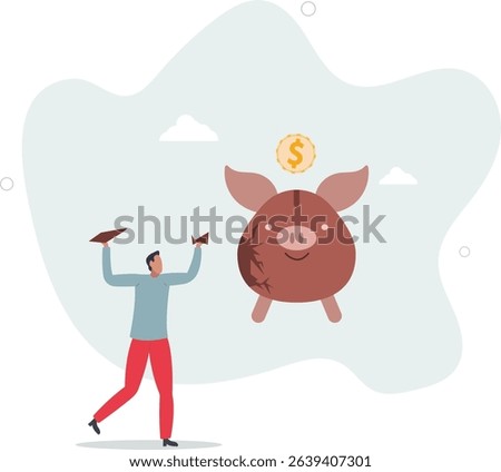 Debt and loan problem, financial mistake, poverty or bankruptcy concept. character life .