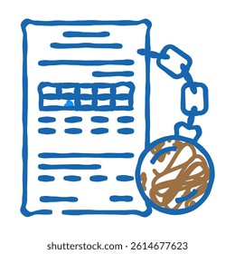debt management financial advisor doodle icon sketch vector. debt management financial advisor sign. isolated symbol illustration