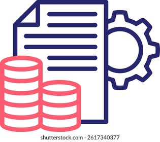 Debt Management Icon Color Vector Illustration