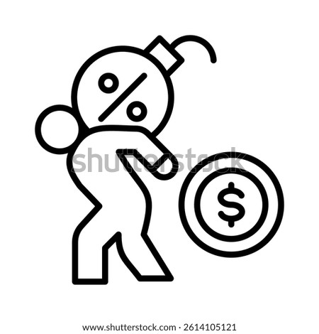 Debt Management Icon Element for Design