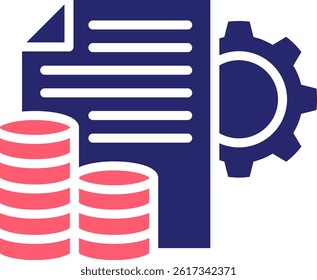 Debt Management Icon Fill Vector Illustration