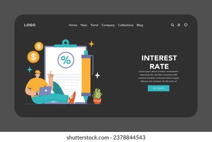Debt management web banner or landing page dark or night mode. Organization, tracking and paying off debts. Financial planning and budgeting. Payment strategy development. Flat vector illustration