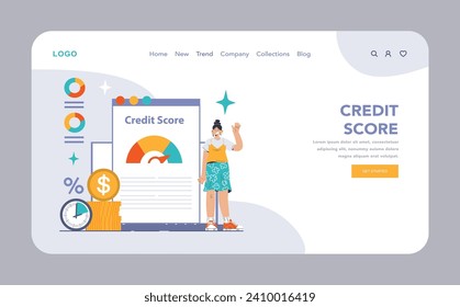 Debt management web banner or landing page. Organization, tracking and paying off debts. Financial planning and budgeting. Payment strategy development. Flat vector illustration