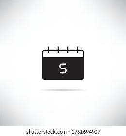 Debt Payment Due Date Icon Vector Illustration