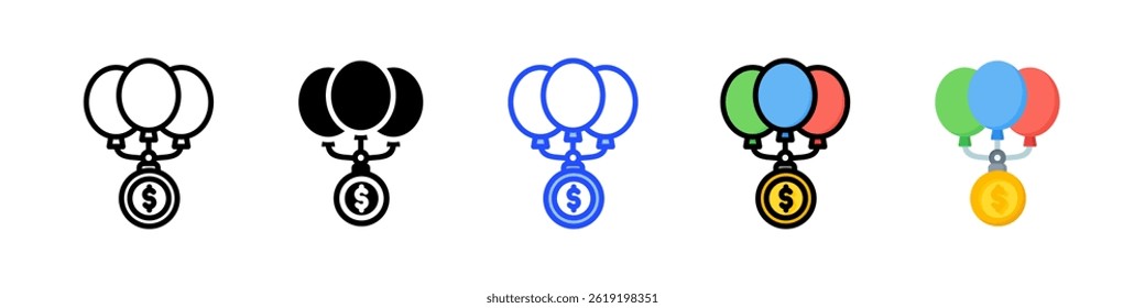 Debt Reduction Icon Collection With Multiple Styles