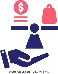 Debt Service Icon Fill Vector Illustration