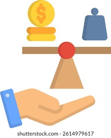 Debt Service Icon Flat Vector Illustration