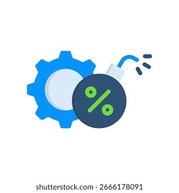 Ícone de Serviço de Débito - Ilustração de Vetor Simples