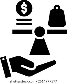 Debt Service Icon Glyph Vector Illustration