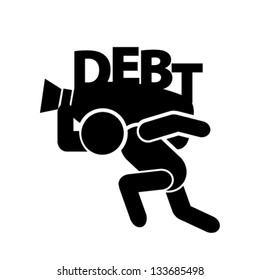 debt symbol vector illustration