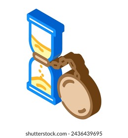 gestión del tiempo de la deuda icono isométrico vector. signo de gestión del tiempo de la deuda. símbolo aislado ilustración