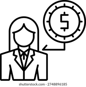 Debtor Illustration vector Icon Design