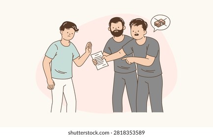 Debtor Refusing to Sign Blank Paper from Creditor to Prevent Fraudulent Debt Amount Entry Vector
