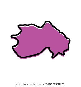 Debub Region of Eritrea vector map design.