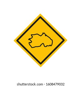 debub region map in country of eritrea