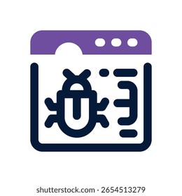 debug duotone icon. Sleek and modern vector icon for websites, mobile apps, marketing materials, and corporate design. Fully scalable and ready to use.