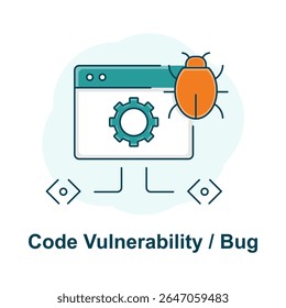 Debug Icon, Bug in Software, IT Glitch, Software Bug Fix, Vulnerability Monitor, Code Security Flaw, Programming Defect, Software QA Icon, App Debugging Tool, Error Symbol