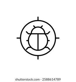 Debug icon Flat illustration sign