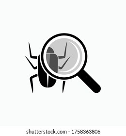 Debug Icon and Magnifier - Vector.