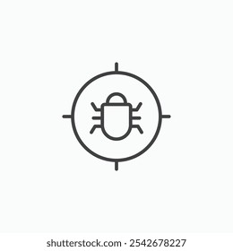 Debug icon set in black color