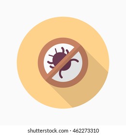 Debug icon , Vector flat long shadow design.