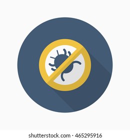 Debug icon , Vector flat long shadow design.