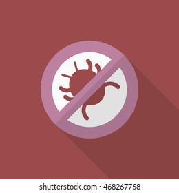 Debug icon , Vector flat long shadow design.