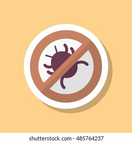 Debug icon , Vector flat long shadow design.