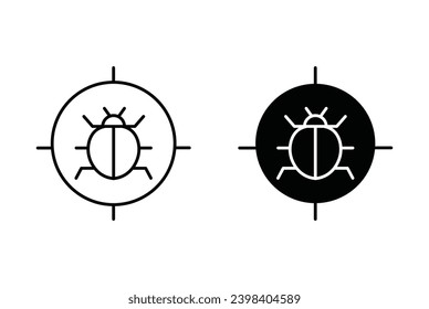 Debug vector icon set. vector illustration