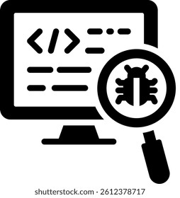 Debugging Icon Glyph Vector Illustration