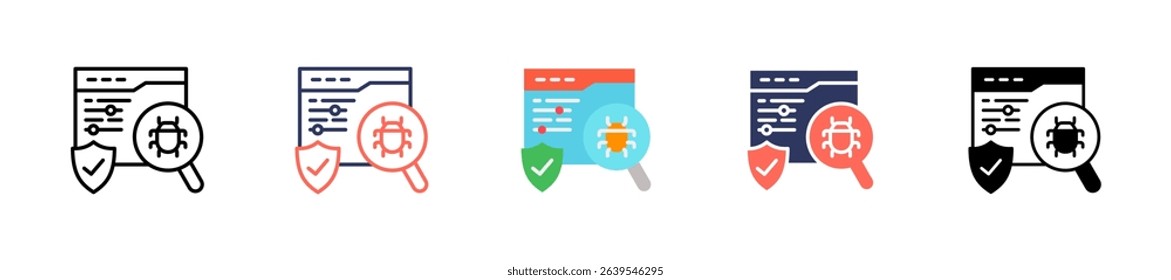 Debugging Icon Multiple Vector Illustration