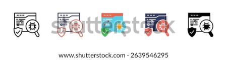 Debugging Icon Multiple Vector Illustration