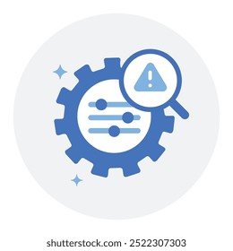 Ícone De Prompts De Depuração. Representando a depuração de prompt do AI. Solução de problemas do sistema. Depuração de Entrada. Detecção de erro. Ícone Vetor Editable.