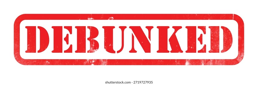 Debunked
Sticker Red Rubber Stamp Label Grunge Texture Effect