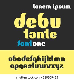 debutante font abc alphabet set