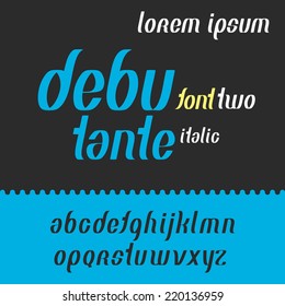 debutante font abc alphabet set