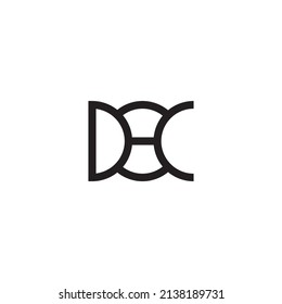 DEC initials company logo design line illustration vector template