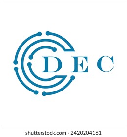 DEC letter design. DEC letter technology logo design on white background. DEC Monogram logo design for entrepreneur and business