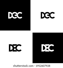 dec letter original monogram logo design