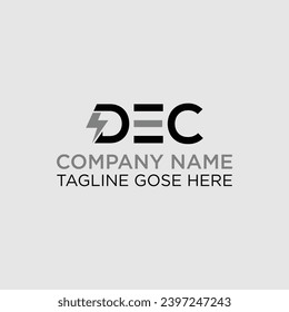 DEC monogram vector logo isolated  Initial based alphabet icon logo combining letters artistically. Logo for brand, product, company, and organization. dec electrical logo, triangular  Simple, 