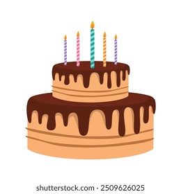 Decadent Chocolate Birthday Cake with Elegant Toppings